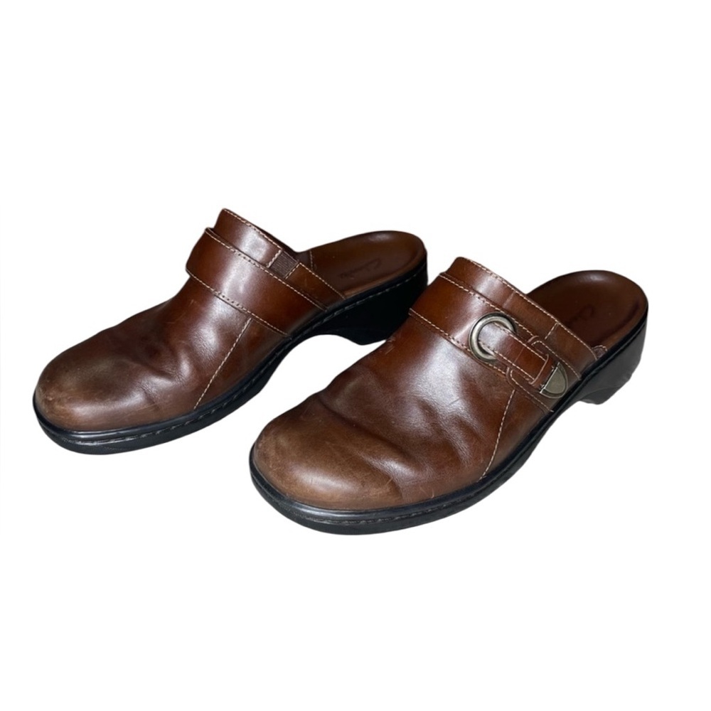 Clark’s leather mules